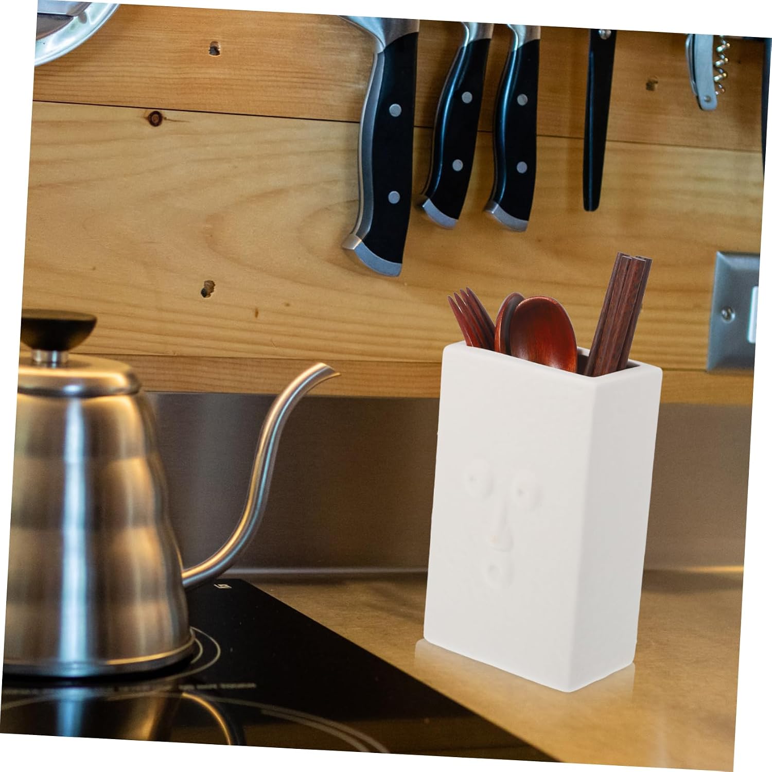 Cabilock Chopstick Storage Holder Utensil Crocks Chopstick Holder Rest Ceramic Kitchen Decor
