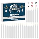 Tobeape Spell Chime Candles 24 pcs White Candles&comma; 4" Tall Unscented Mini Taper Candle for Witchcraft&comma; Wiccan Altar&comma; Magic Tools&comma; Rituals&comma; Prayer&comma; Meditation&comma; Wedding Party Decoration&comma; Shabbat