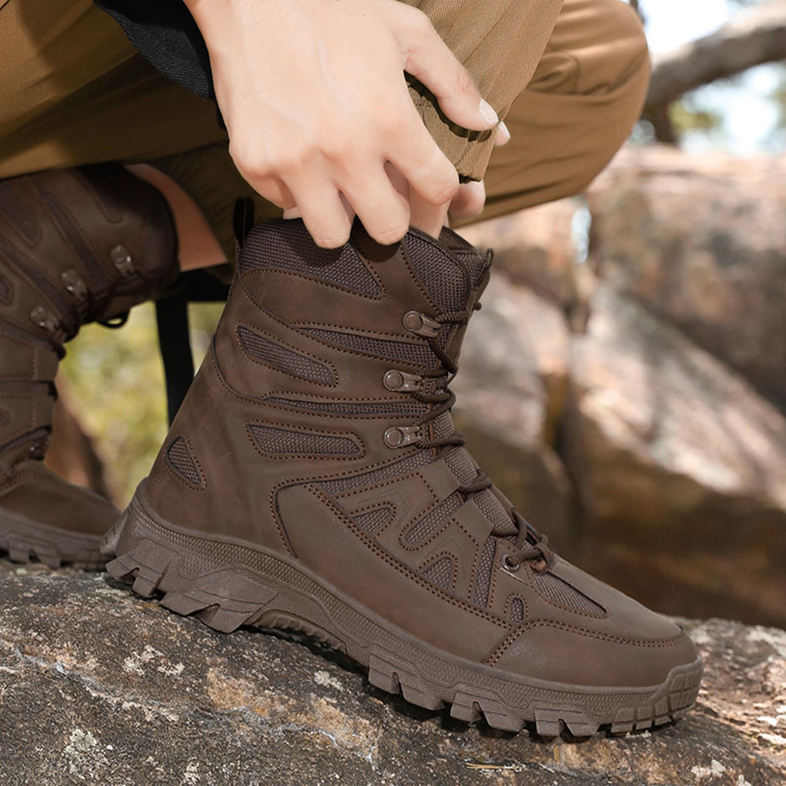 Męskie buty bojowe High-Top do wędrówek, butów treningowych
