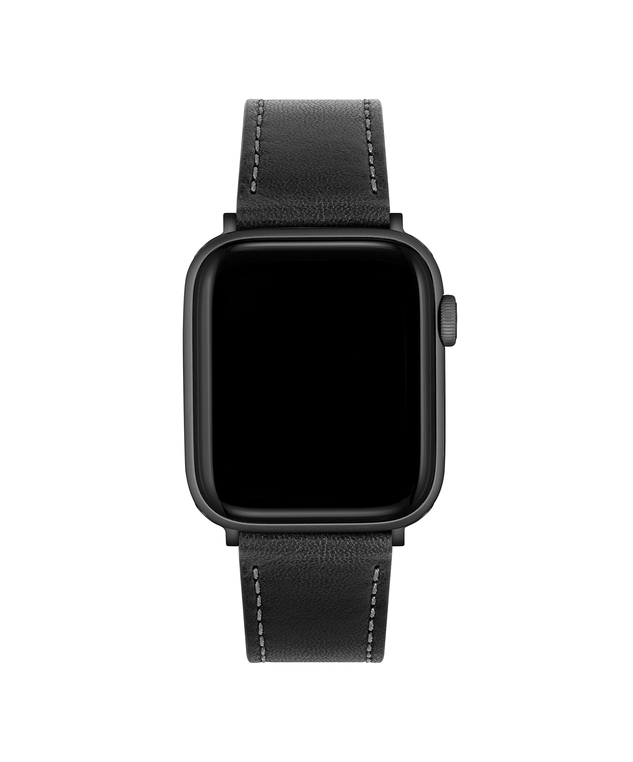 BOSS 1560045 Apple Strap Unisex Genuine Leather Strap, Color: Black