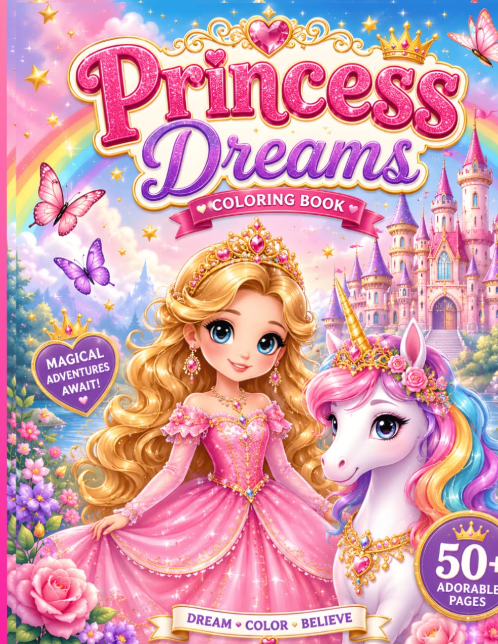 Princess Dreams: A Magical Coloring Book for Kids
