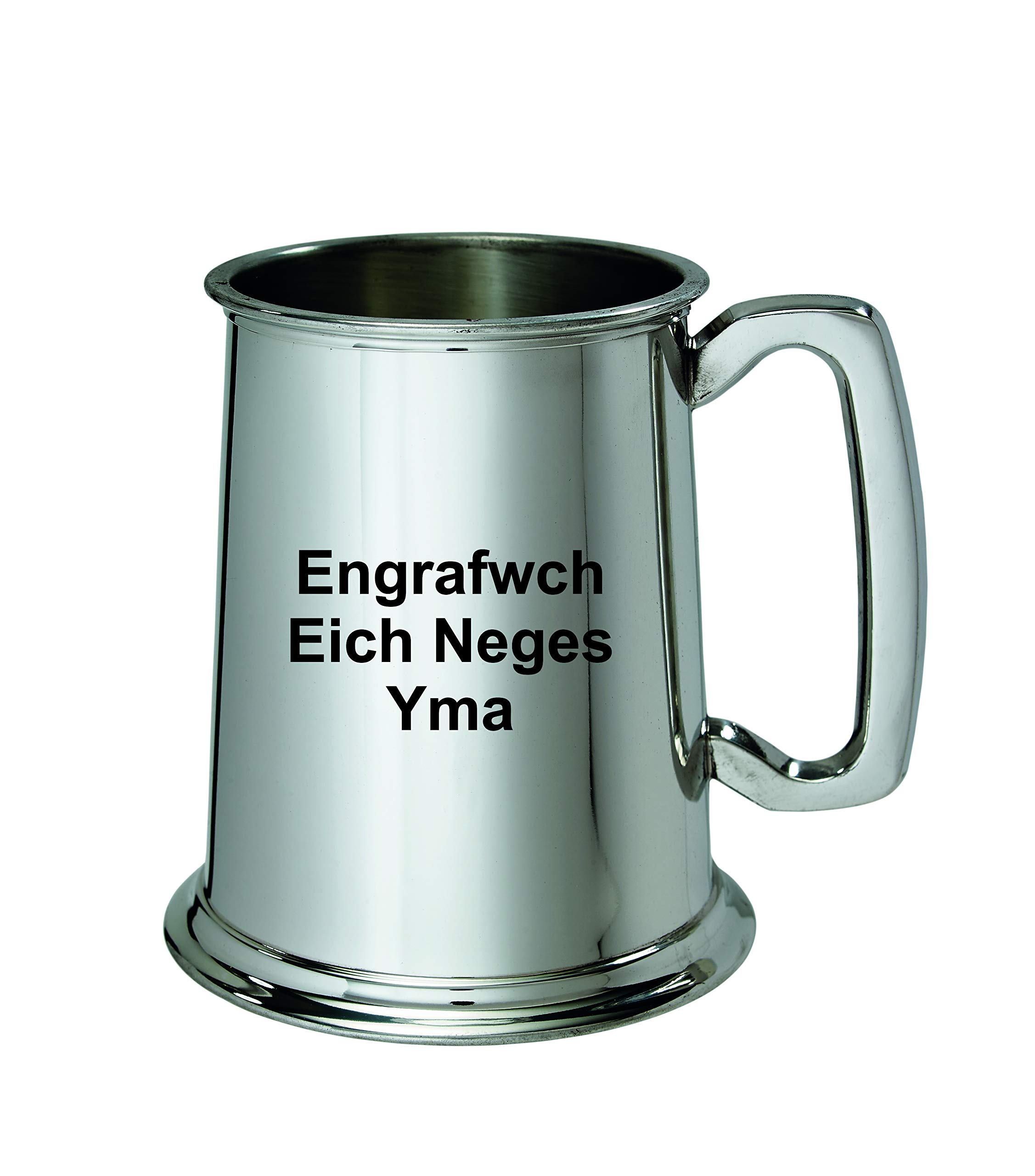 Wentworth Pewter - Chope en étain standard unie de 1 pinte (avec gravure)