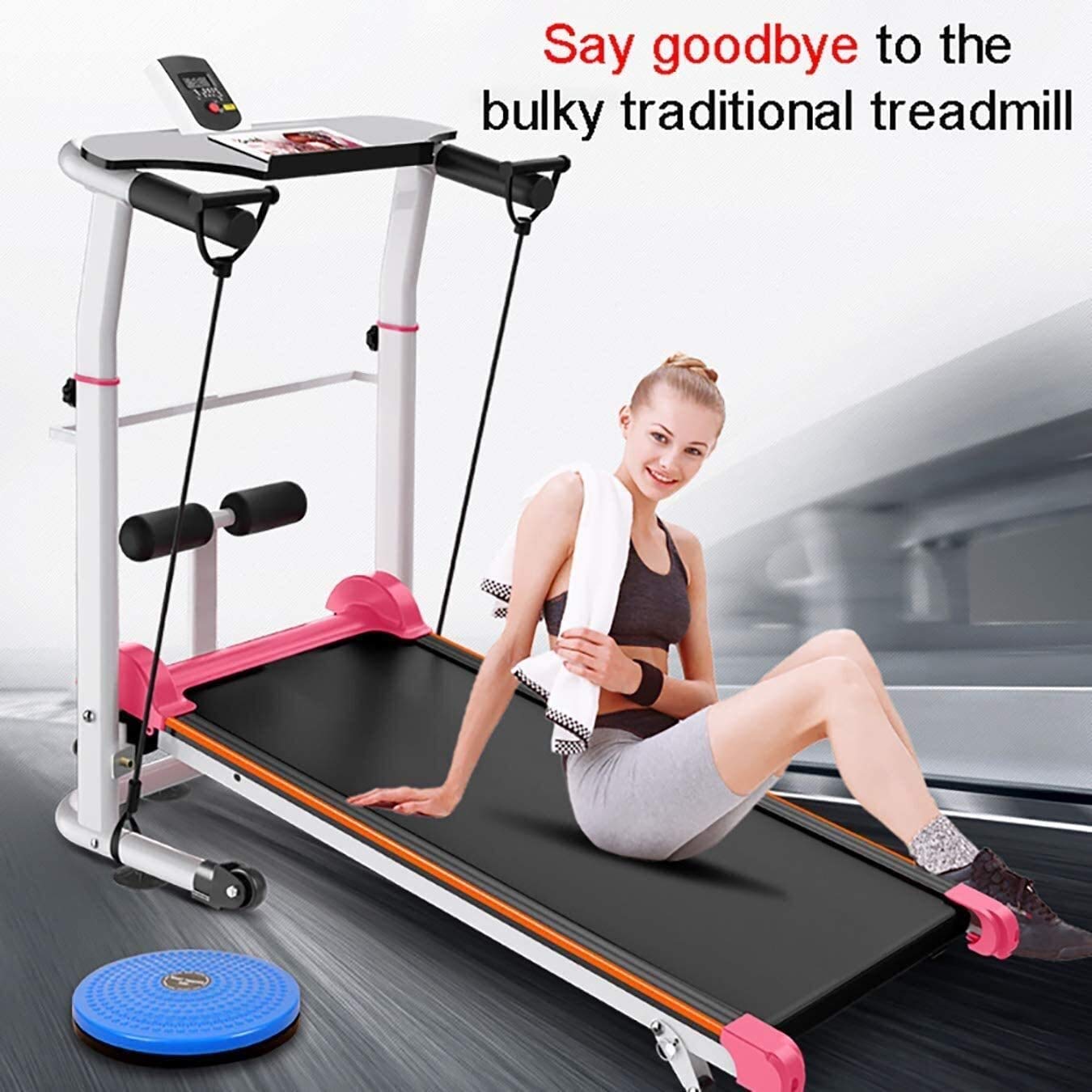 Bieżnia, mechaniczna składana bieżnia wielofunkcyjna mini bieżnia cicha bieżnia bieżnia domowa bieżnia fitness, dla mężczyzn i kobiet