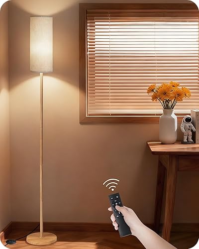 Miniatura 29 de Juego de 2 lámparas de pie regulables para sala de estar con 2 controles remotos e interruptor de pie, lámpara de pie moderna de 64.4 pulgadas, 2