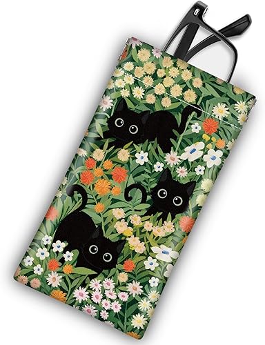 Estuche suave para lentes de sol, 7 x 3.5 pulgadas, portátil, de piel sintética, bolsa de soporte superior para mujeres y hombres