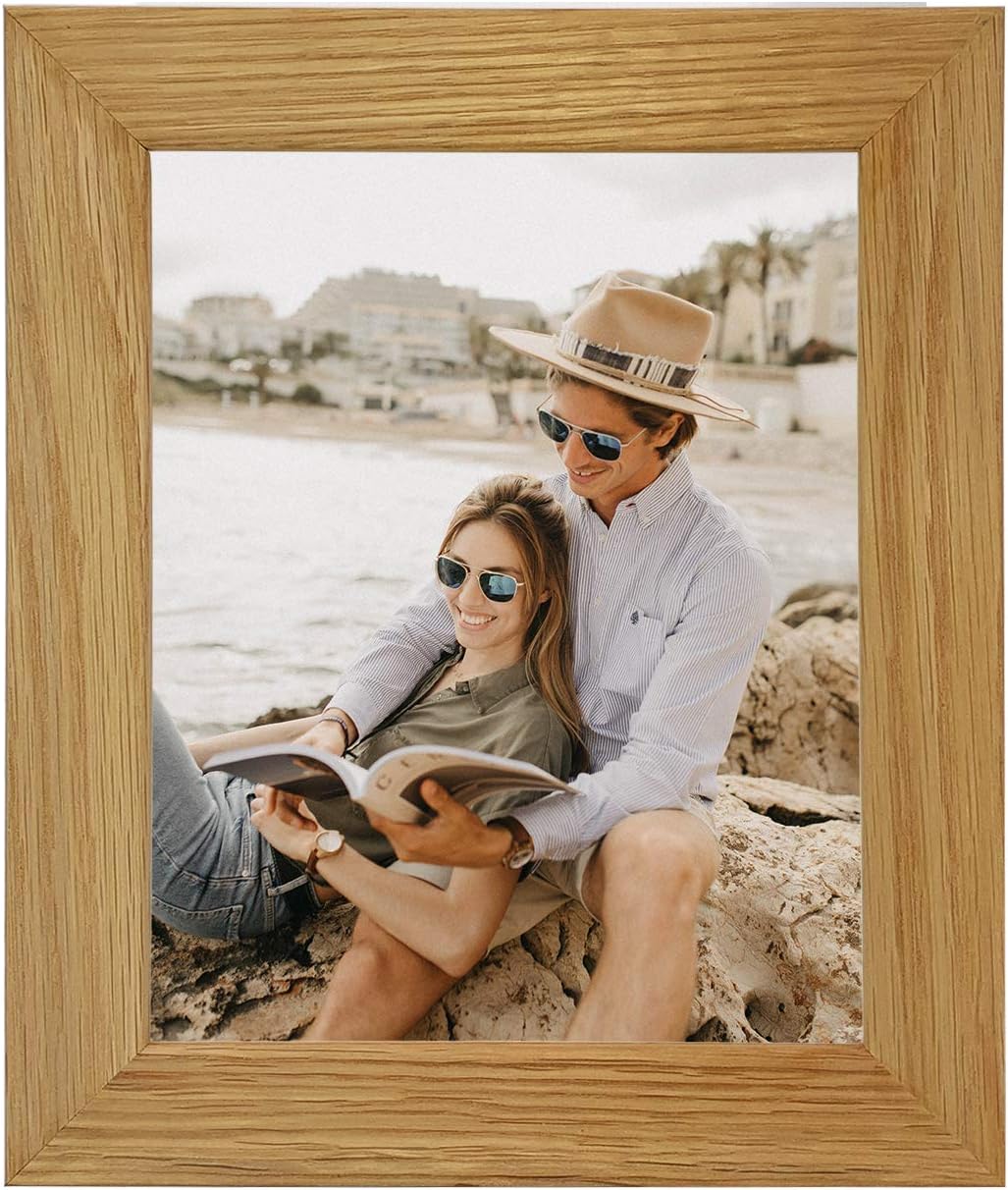Tailored Frames "Real Solid Natural Oak Wood Picture Photo and Poster Frames, (6"" x 4"")"