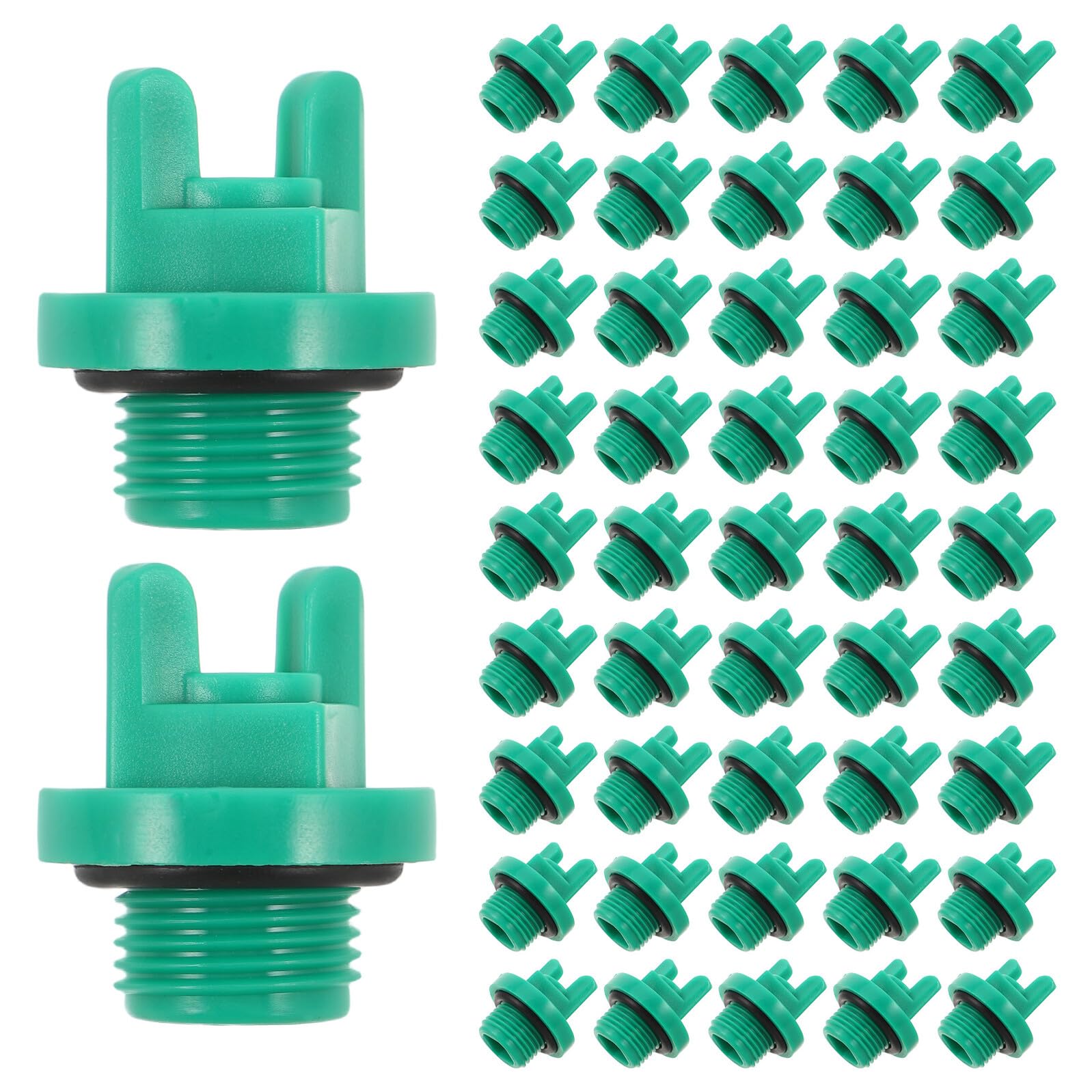 Bouchons filetés 1/2 en plastique vert pour stopper les fuites de tuyau d'arrosage extérieur