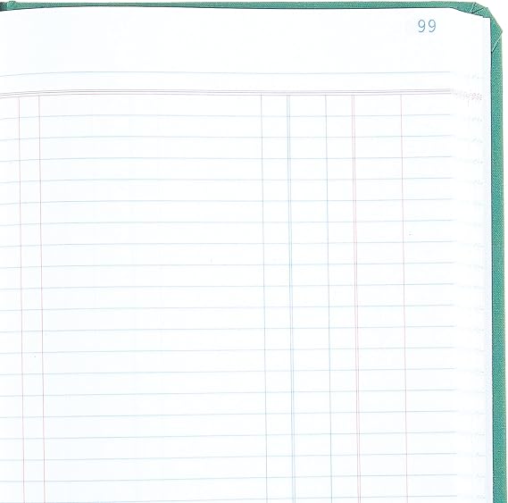 National Canvas Tuff Series Journal, Hard Cover, 33 Lines, 512 Numbered Pages, 11.75 x 7.25, Green (A66500J)