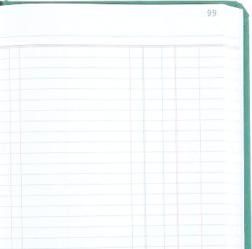 National Canvas Tuff Series Journal, Hard Cover, 33 Lines, 512 Numbered Pages, 11.75 x 7.25, Green (A66500J)