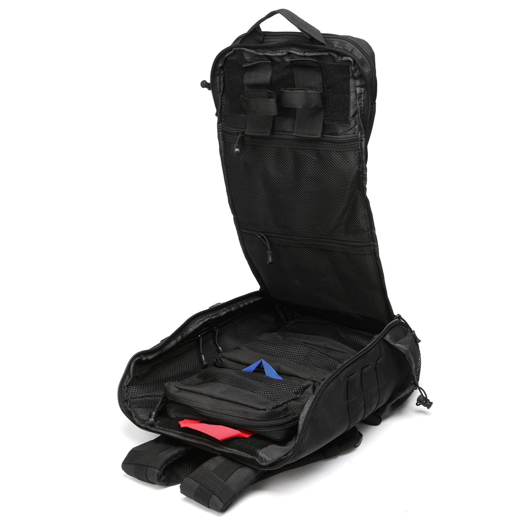 Wasserdichter Taktischer Medizinischer Rucksack 40L Nylon Erste-Hilfe-Rucksack Für Wandern, Trekking, Jagd, Angeln, Camping Und Outdoor-Sportarten (Schwarz)