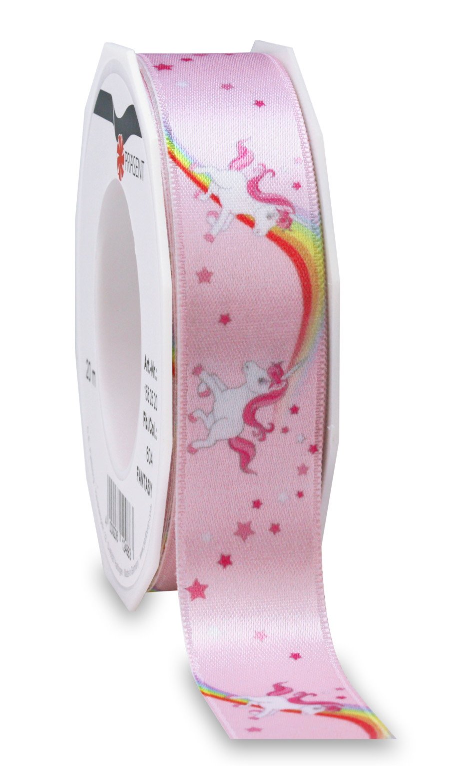 Präsent Fantasy, Polyester Pink, 11 x 11 x 3 cm, 20-m-Roll 25 mm width