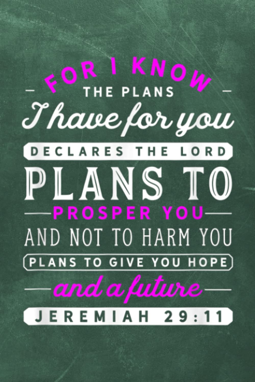Getting Things Done Planner | Christian Jeremiah 29 11 Quote Hope Bible Verse Pink