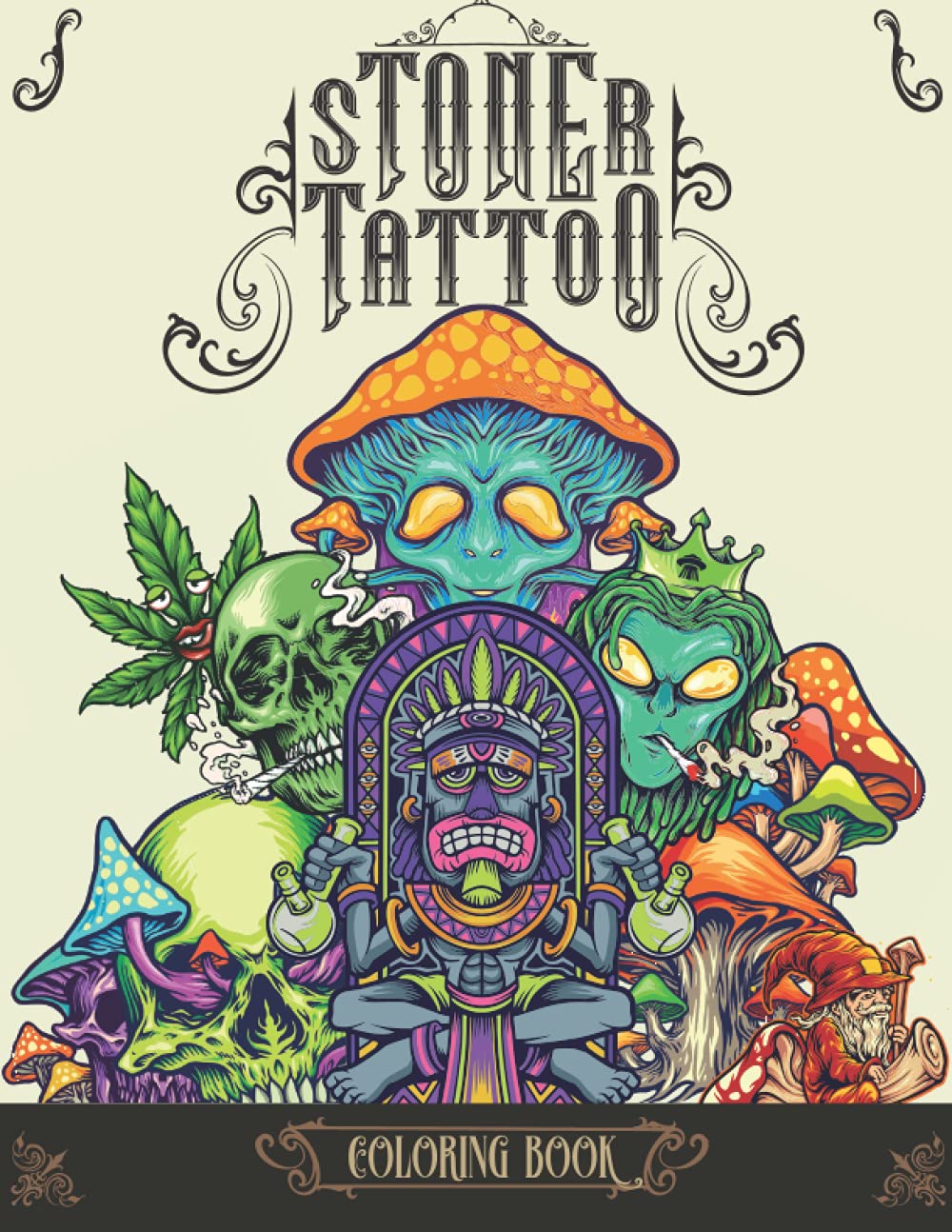 Stoner Tattoo Adult Coloring Book