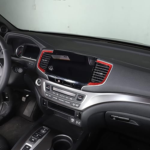 Miniatura 8 de Kit de calcomanías de fibra de carbono real 3D suave para consola de automóvil, salida de aire, marco de ventilación, decoración compatible con