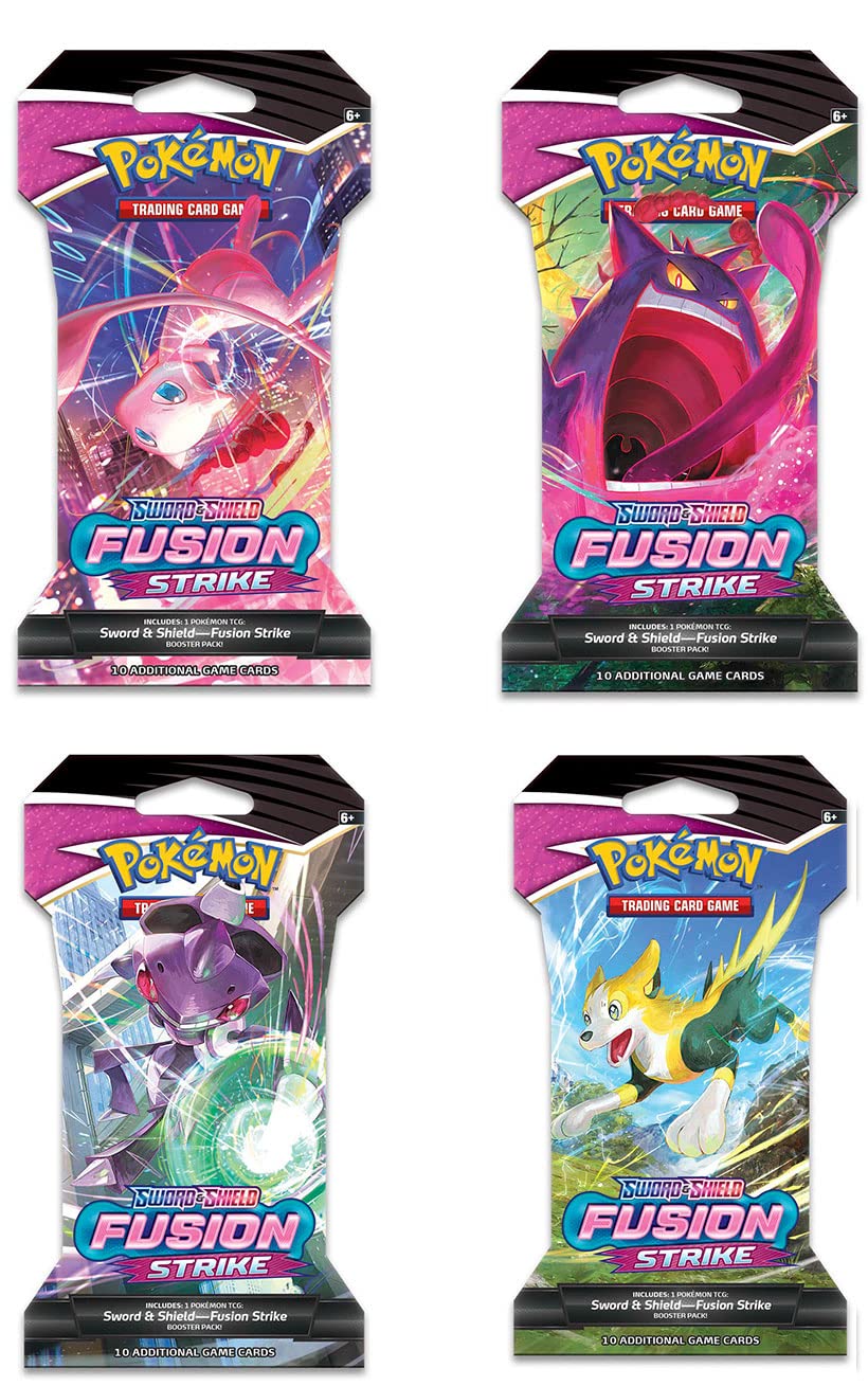 4 Packs TCG 10 Card Booster Pack Sword Shield 08 Fusion Strike