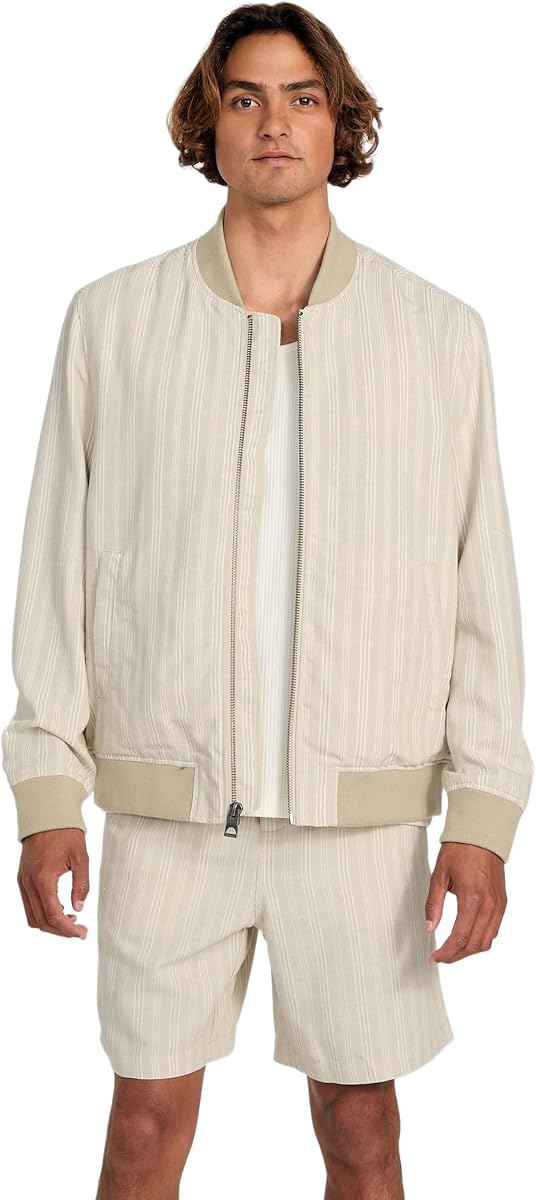 Eco Fletcher Striped Linen Flight Jacket
