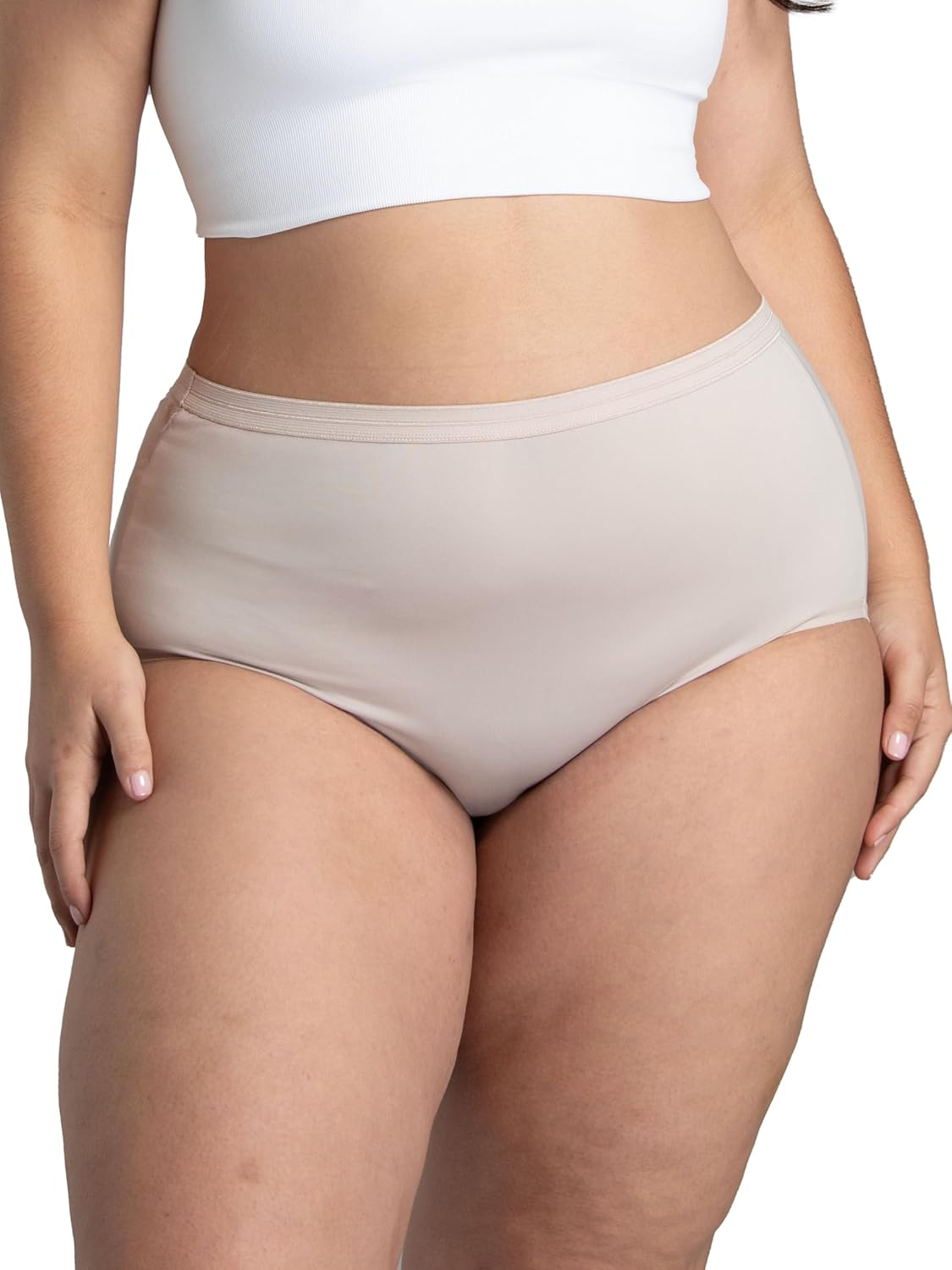 Fruit of the Loom Women's Plus Size Underwear Briefs, Fit for Me, Designed to Fit Your Curves - Image 2