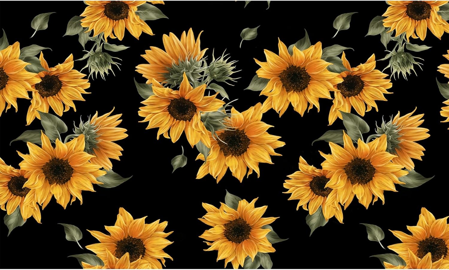 3x5 Rug, Modern Sunflower Flower Area Rugs Washable Rug, Non-Slip Soft Area Rug Foldable Carpet, Loop Pile Rugs for Living Room
