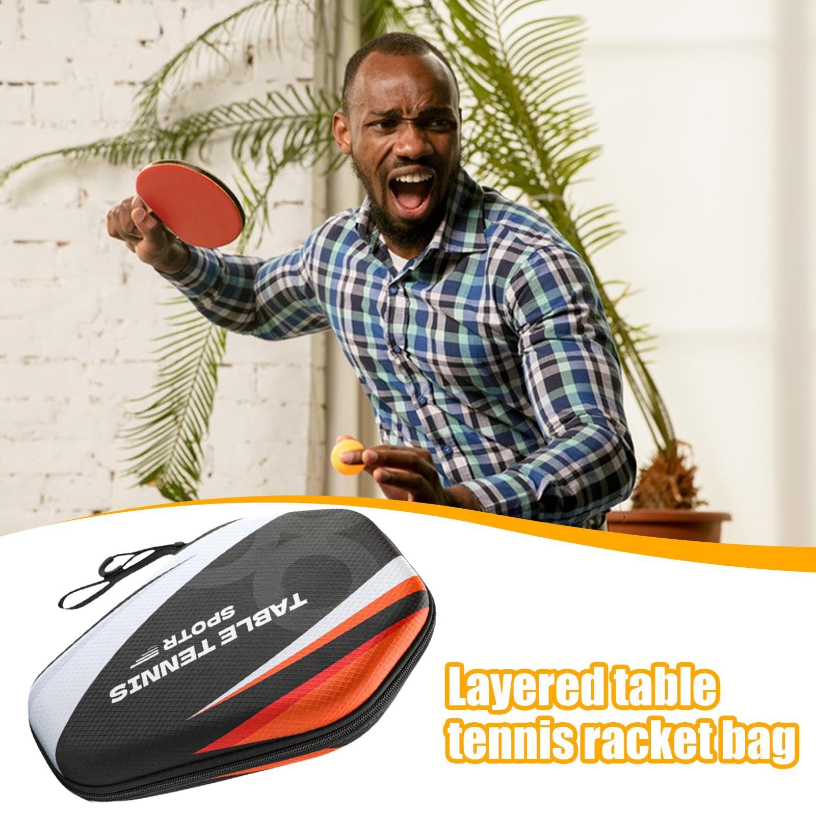 Custodia per racchette da pong, custodia per racchetta da tennis da tavolo, custodia per paddle impermeabile alla polvere, borsa per riporre paddle, organizer per pong stabile per principianti o