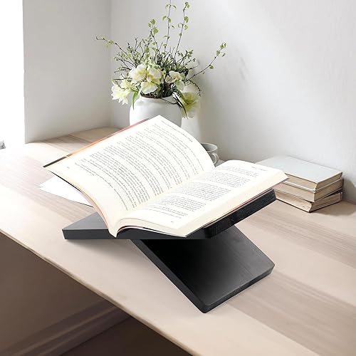 Miniatura 4 de Soporte de madera para libros de lectura, soporte para libros, soporte para libros de cocina, soporte para libros de texto, soporte para libro de