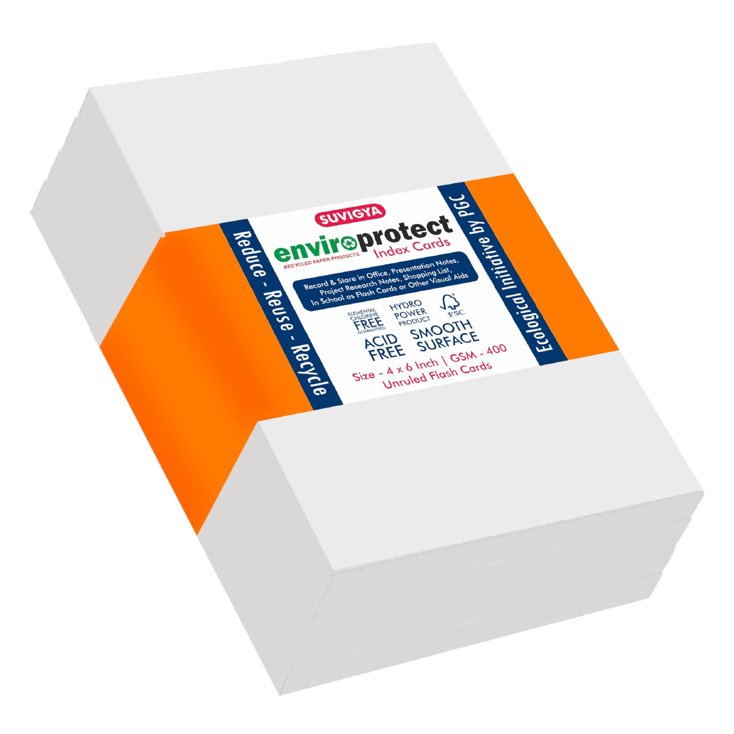 Large Index Flash Cards - 50 Sheets, Ivory Cardstock -4