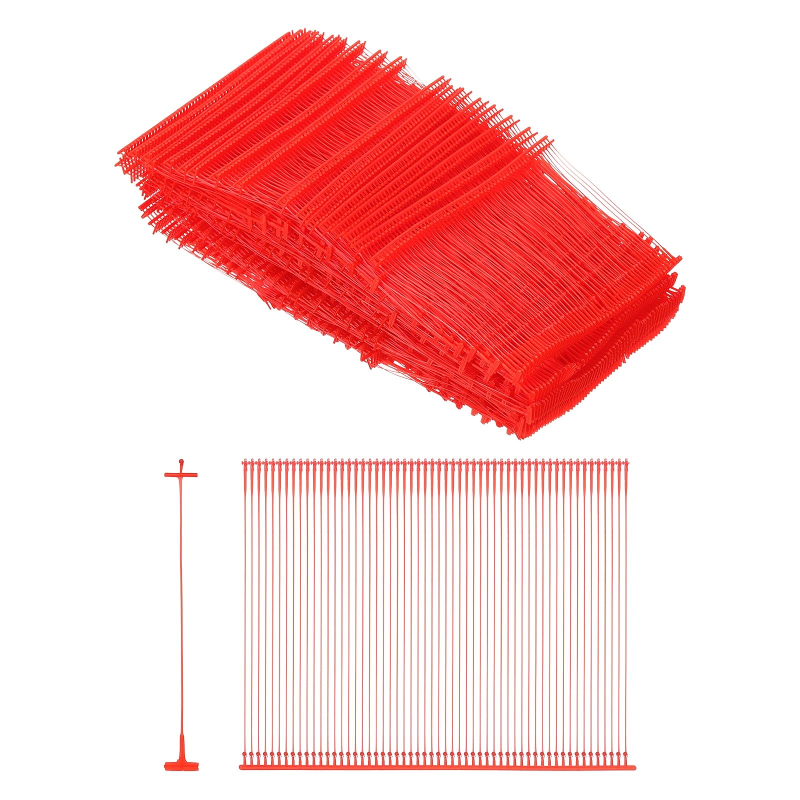 sourcing map 5000Pcs Standard Tagging Barb Fasteners, 65mm/2.56 Inch Tagging Gun Fasteners PP Plastic Tag Barbs Pins Attachments for Clothing Price Label Garment Retail, Red