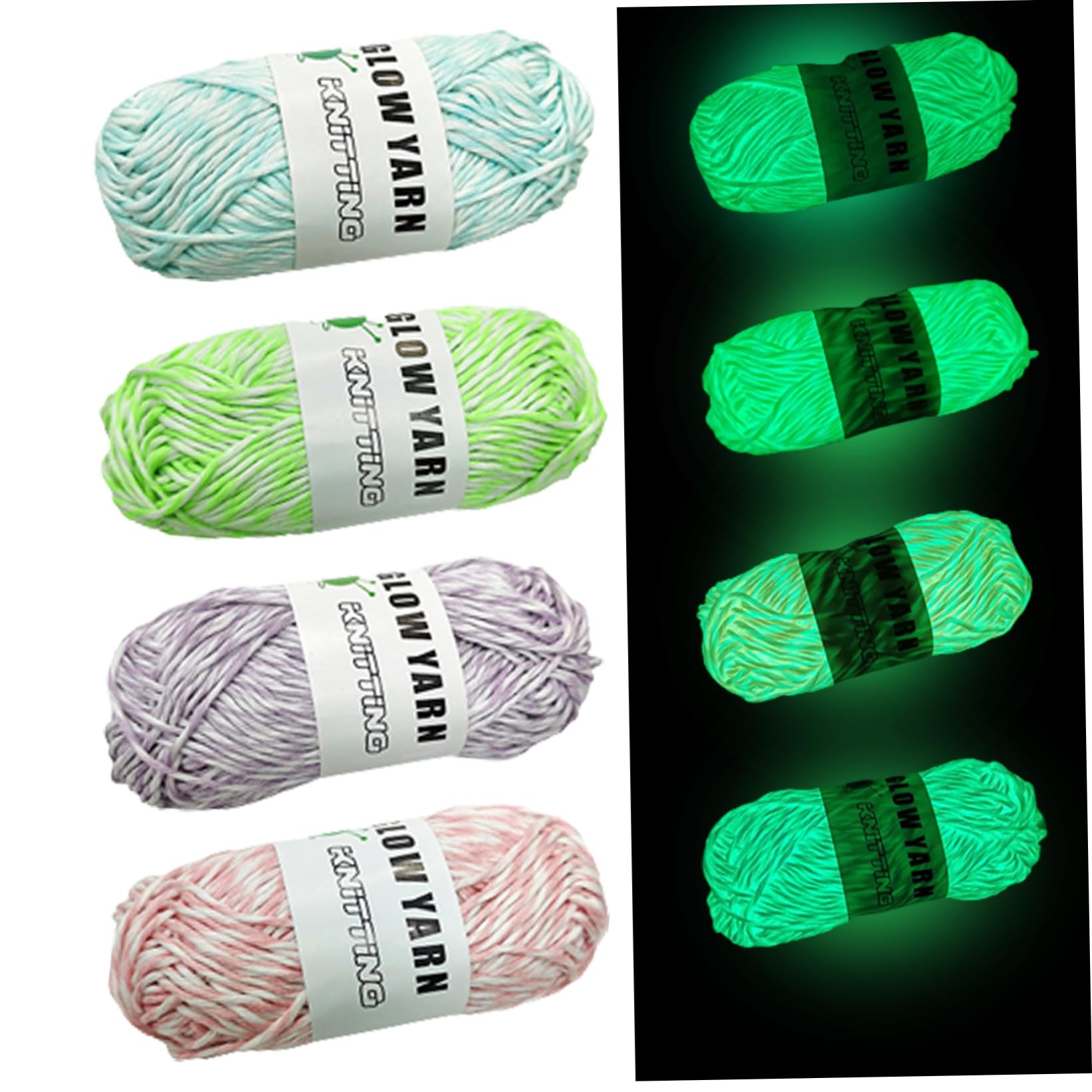 Hilo de crochet luminoso ideal para principiantes en manualidades de tejer