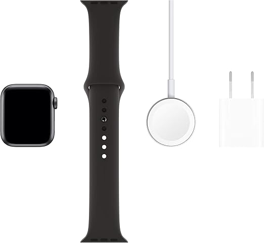 Apple Watch Series 5 (GPS, 40mm) - Space Gray Aluminum Case with Black  Sport Band : Electronics - Amazon.com