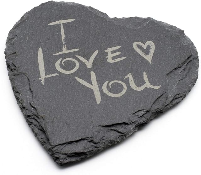 Personalised Custom Slate Heart Coaster | Design A Truly Unique Gift | Laser Engraved