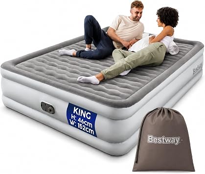 Bestway TriTech Double Airbed with Built-In Electric Pump and Storage Bag