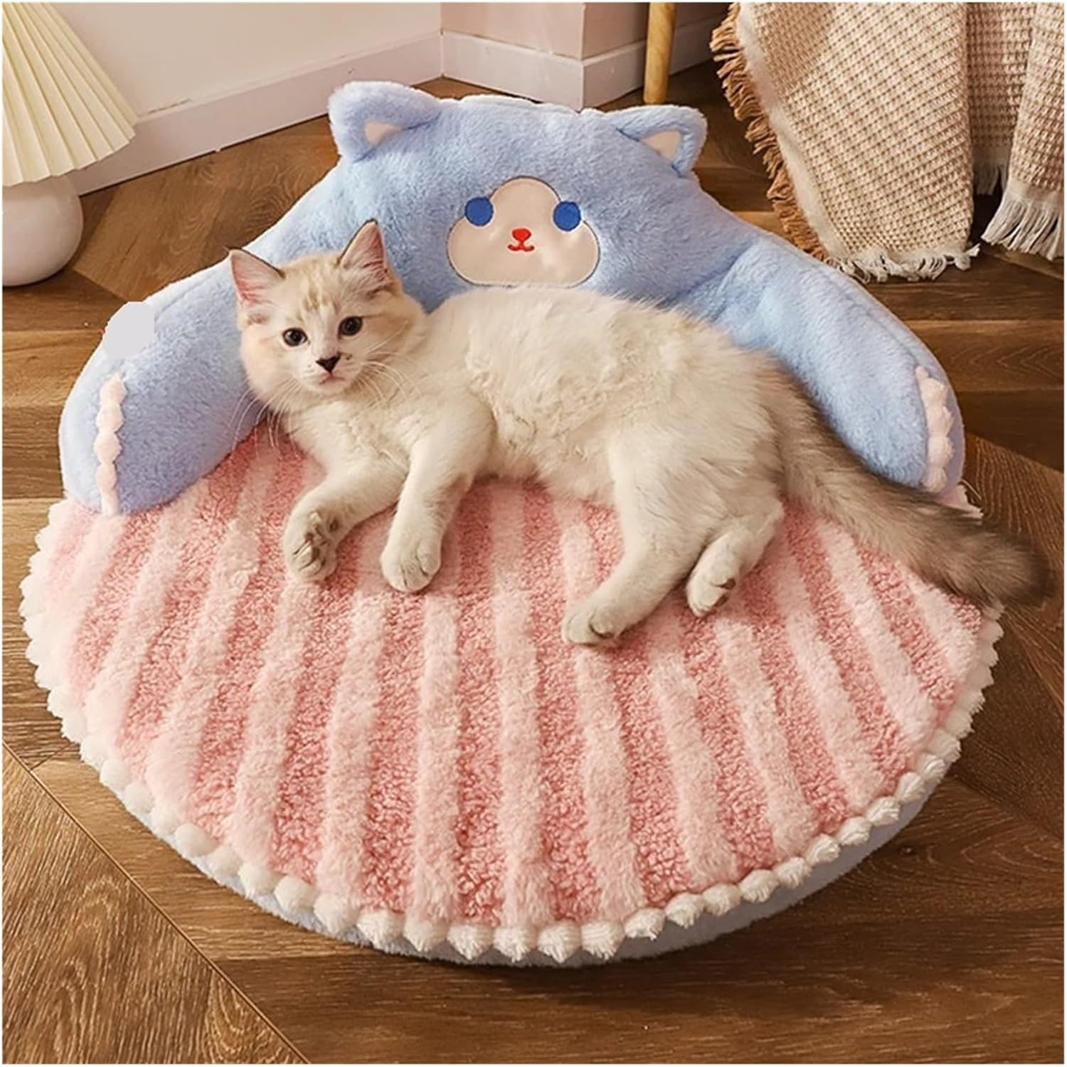 Winter Cat Bed Pet Pad Cushion Compatible with Small Medium Dogs Sleeping Beds Cats Durable Mat Removable Mat Pet Supplies(Cat)