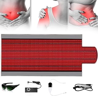 Estera de terapia de luz roja, 1370 cuentas de luz roja, almohadilla de terapia de luz infrarroja cercana, almohadilla térmica LED for todo el cuerpo, for alivio del dolor de rodilla, cintura, espalda