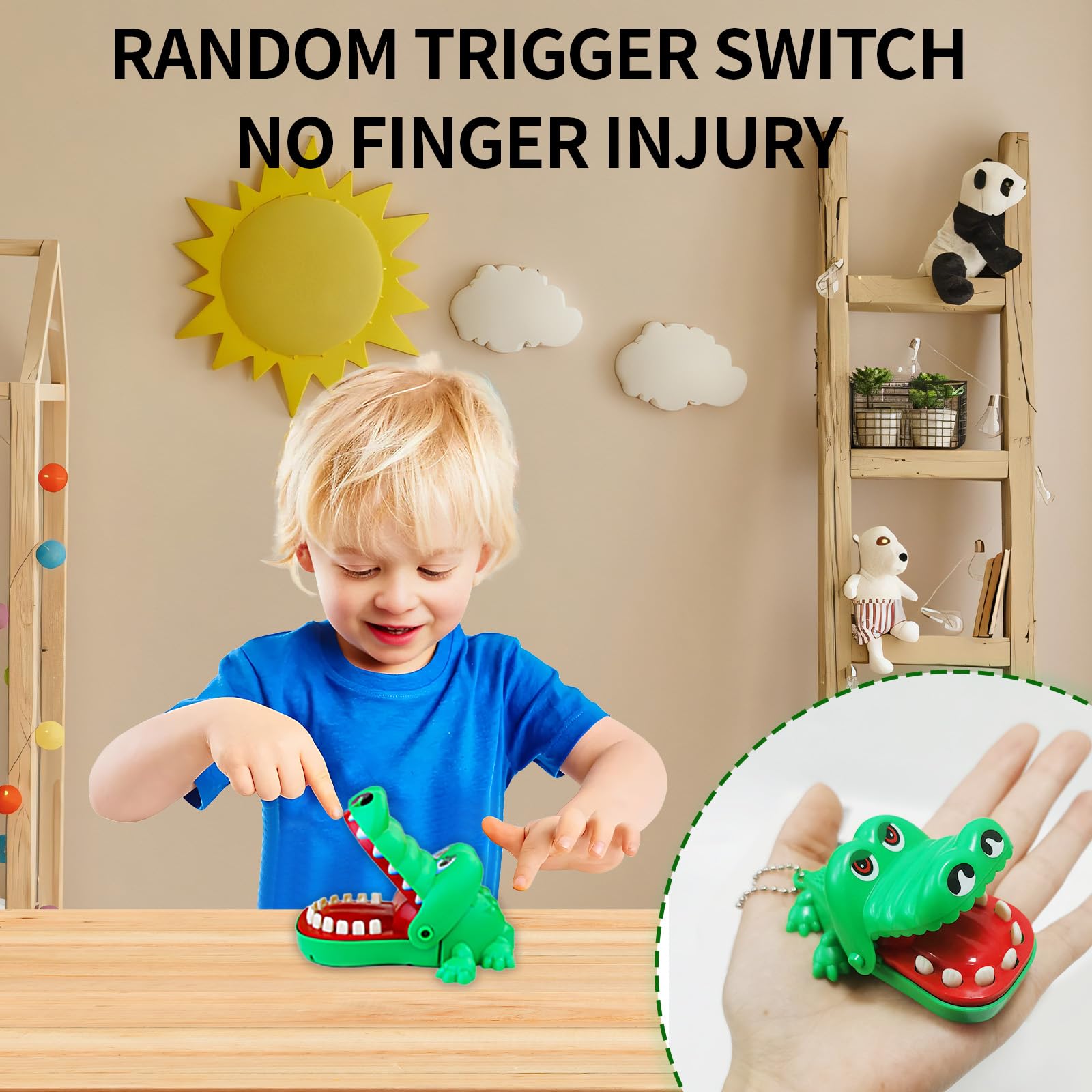 Crocodile Dentist Game, 2Pcs Crocodile Teeth Game, Crocodile Toy with Pendant - Image 4