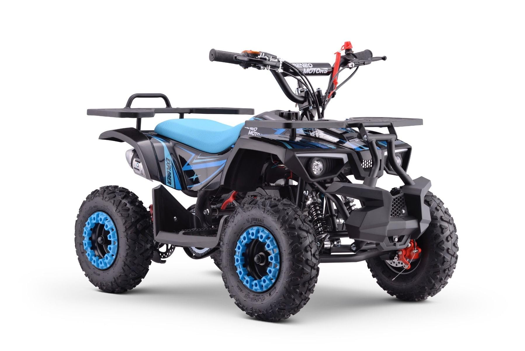 Miniquad 49cc Benzina ATV Bambino, I-Explorer Blu, bambini dai 4 ai 10 anni