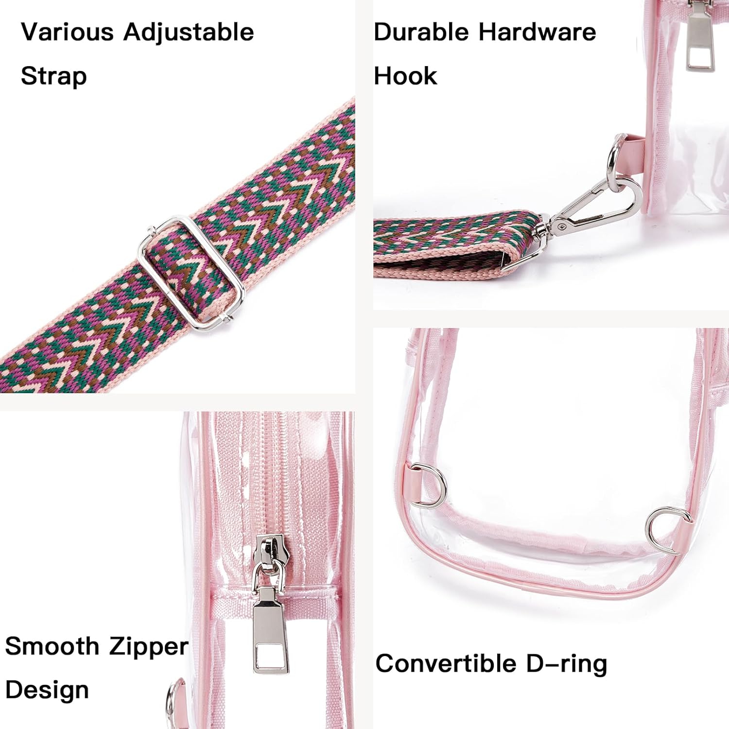 Telena Clear Bag for Stadium Events Women's Clear Purses for Women Stadium Crossbody Bag | Stadium Events, Clear Purses, Women, Stadium - Image 7