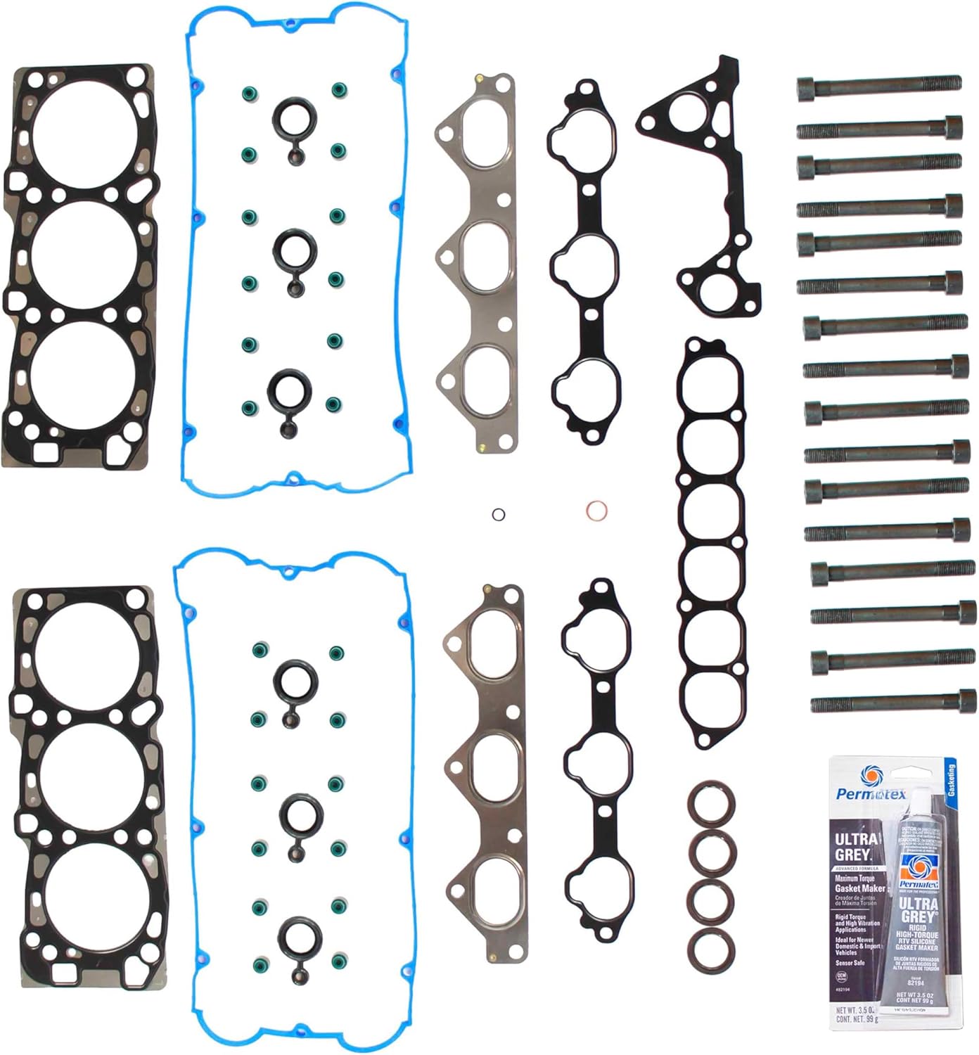 CPWK81 Head Gasket Set Bolt Kit Fits: 02-06 Hyundai Santa Fe Kia Amanti 3.5L V6 DOHC 24v