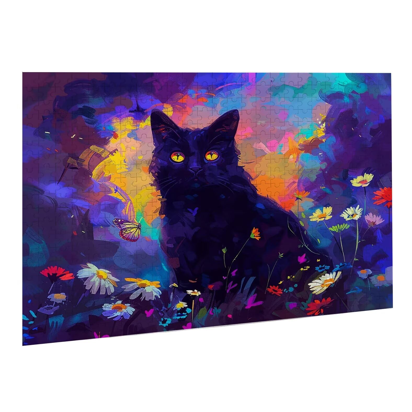 Puzzle dla dorosłych, 6000 sztuk, trudne drewniane puzzle, gra, gra logiczna, gra ręczna, dekoracja rodzinna, kreatywna rozrywka, prezent 105 x 179 cm kot kwiaty 5 K0F-861