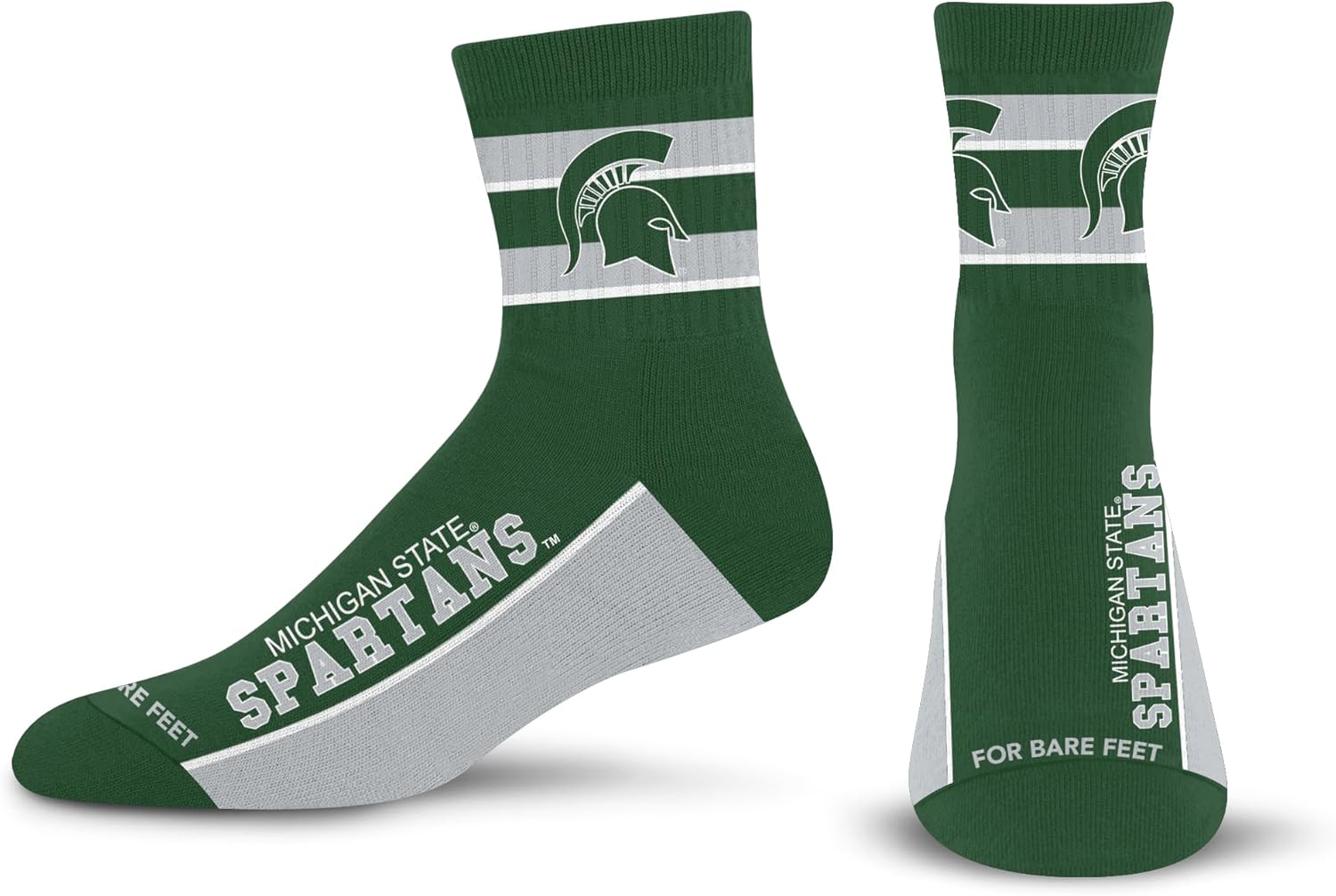 For Bare Feet NCAA mens Lil' Deuce Quarter Sock