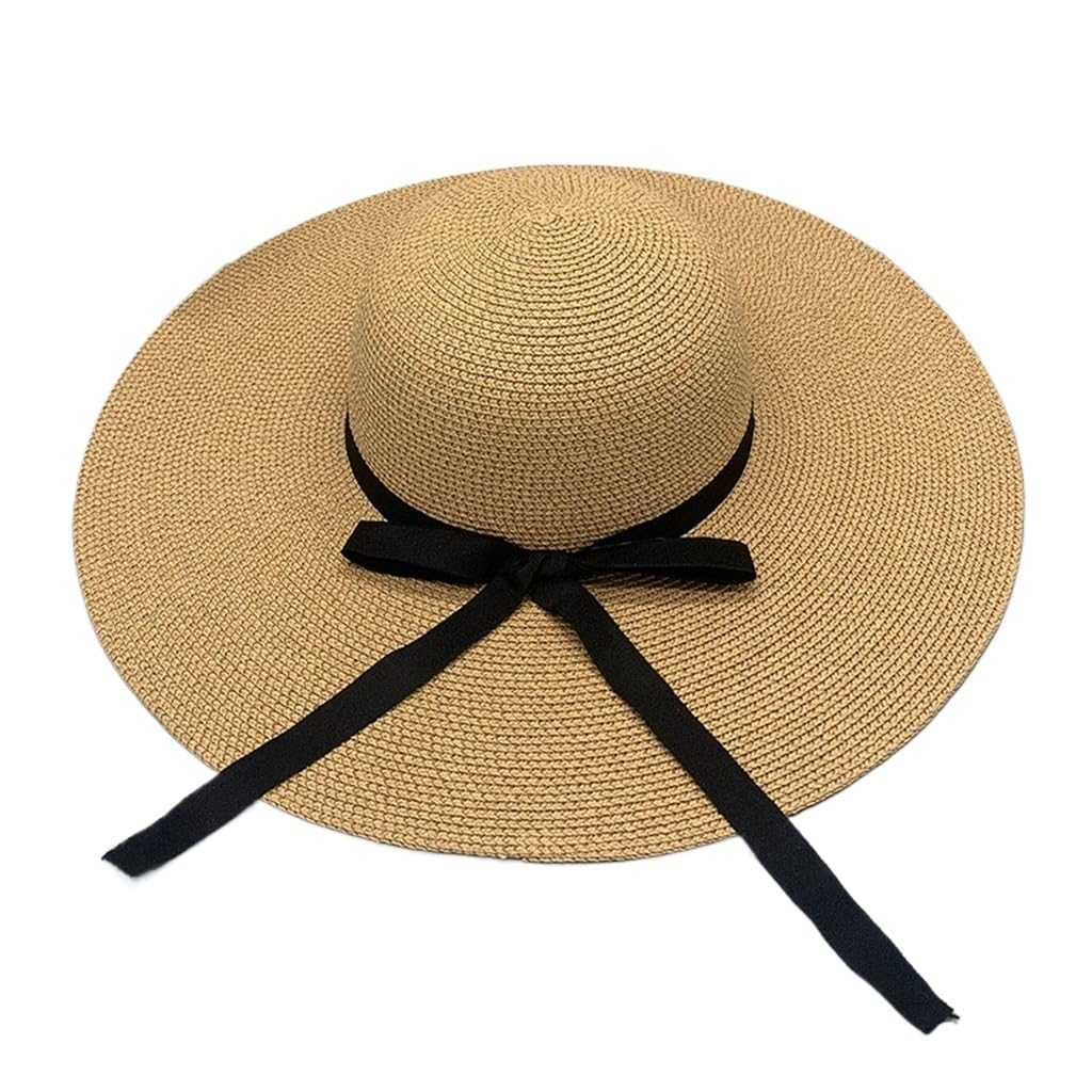 Chapeau de plage pliable en tresse de papier chiffré compact - 6