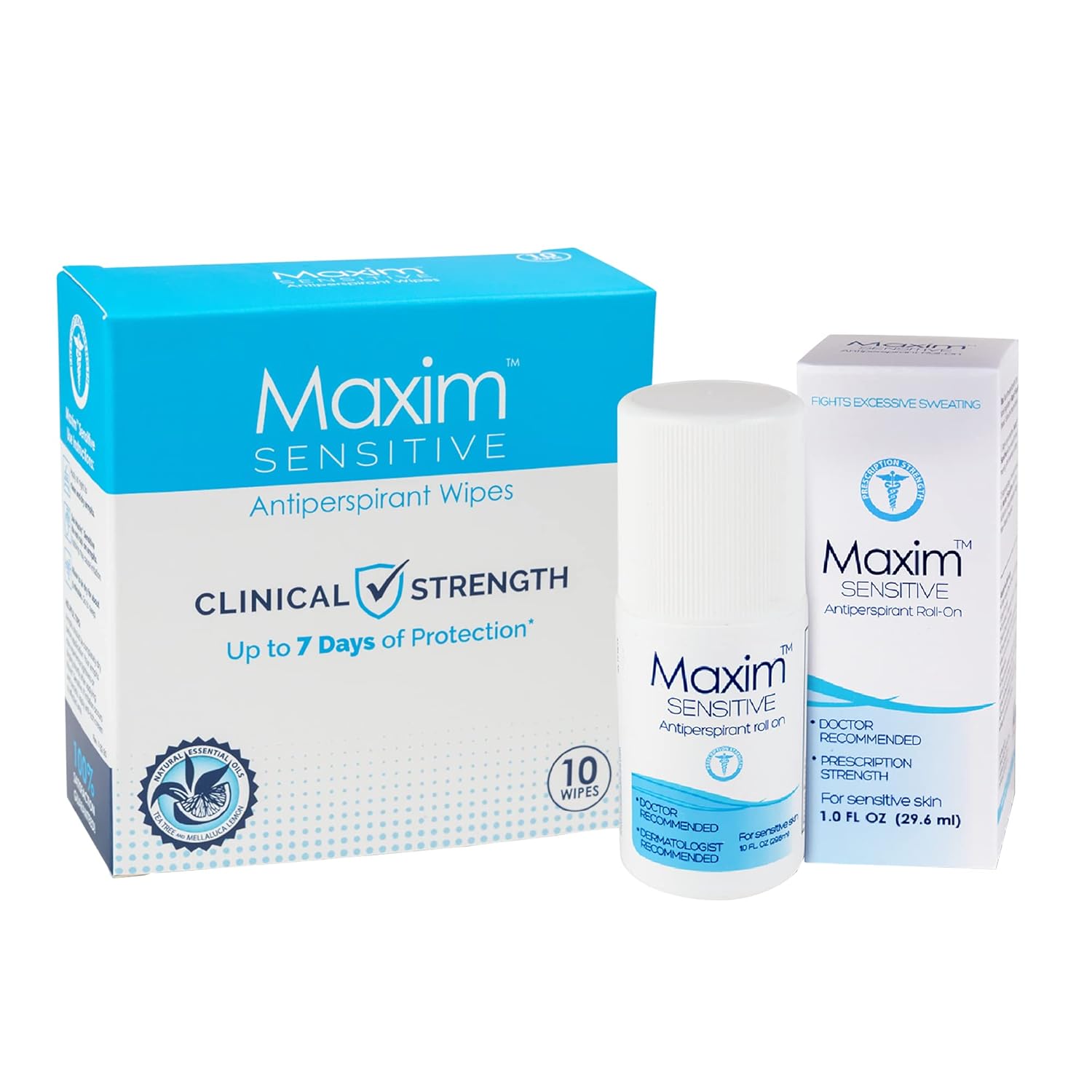 Maxim Sensitive Clinical Strength Antiperspirant Wipes