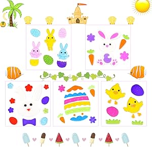 Summer Decor Gel Window Clings for Glass Windows,Jelly Car Window Decal Sticker for Kids,Window Stickers for Refrigerators and Bedroom,Home Office School Hawaiian Party Decorations for Children Gifts-5 Sheets