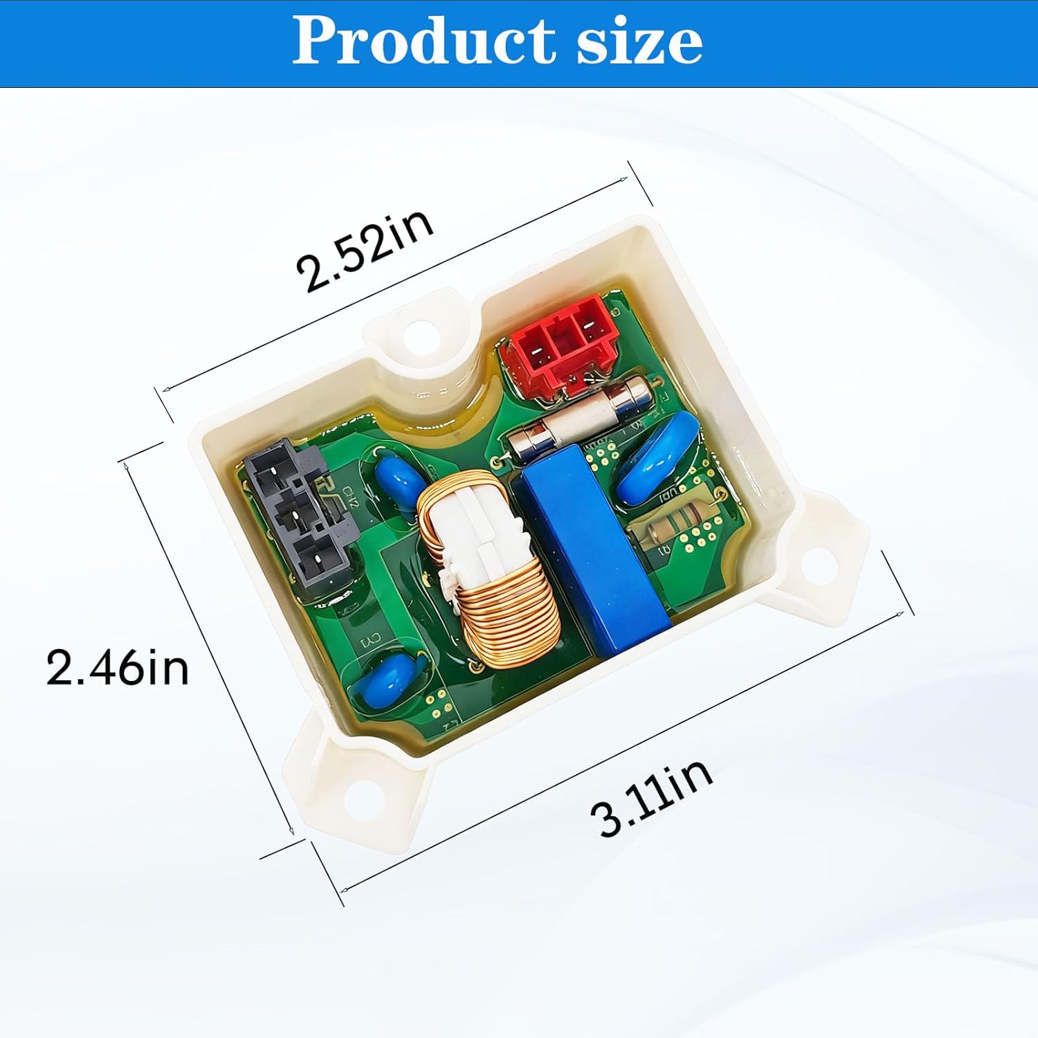 Upgraded 6201EC2002U Noise Filter Assembly Compatible with LG & Kenmore Washing Machines and Dishwashers, Replace 6201EC2002U Wave Filter Control Board