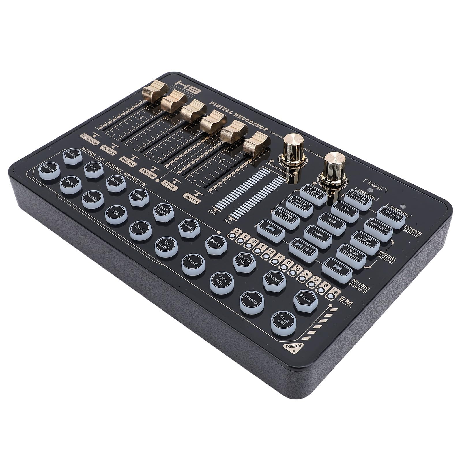 Acouto Supporto Scheda Audio Dal INGRESSI e Uscite Multipli Scheda Mixer Audio Portatile Professionale Multifunzione Console di Missaggio Suono e Gamma Che Consentono la Connessione degli INGRESSI