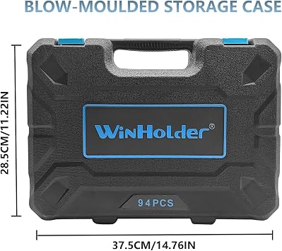 Ratchet Wrench Socket Set DIY Tools, Bits, with Case (94PCS)