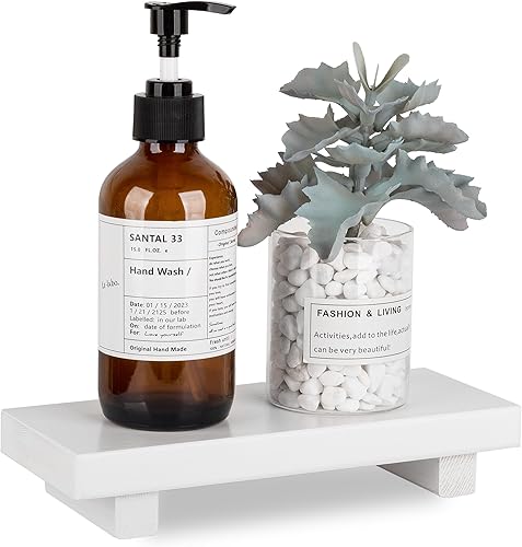 Organizador de encimera de baño, soporte de pedestal de madera, bandeja decorativa de granja, soporte para jabón para decoración de cocina, pequeño,