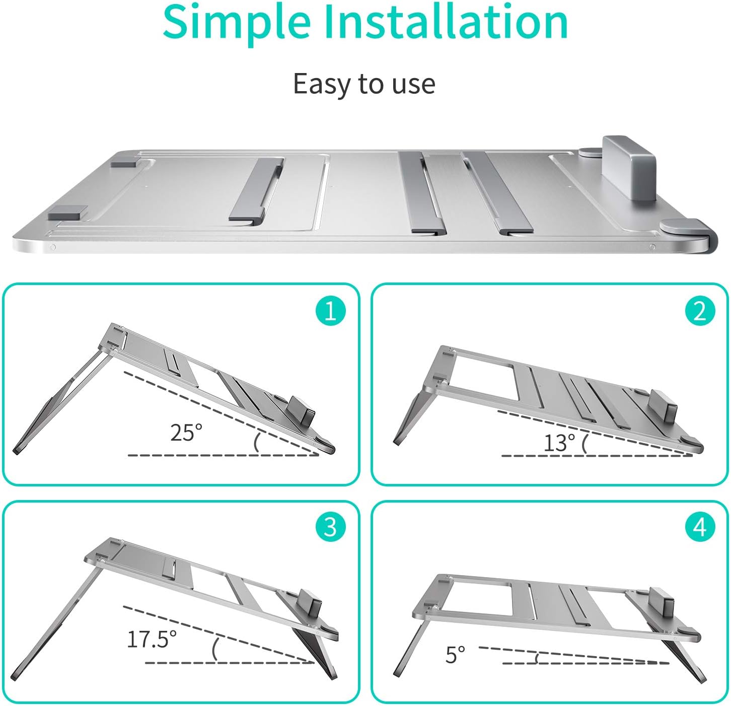 Black Friday Sale 2022 Laptop Stand - Newaner Adjustable Laptop Holder - Aluminum Multi-Angle Laptop Riser Compatible with 10-17 MacBook Pro/Air, Samsung, HP, Lenovo, Surface Laptop and so on