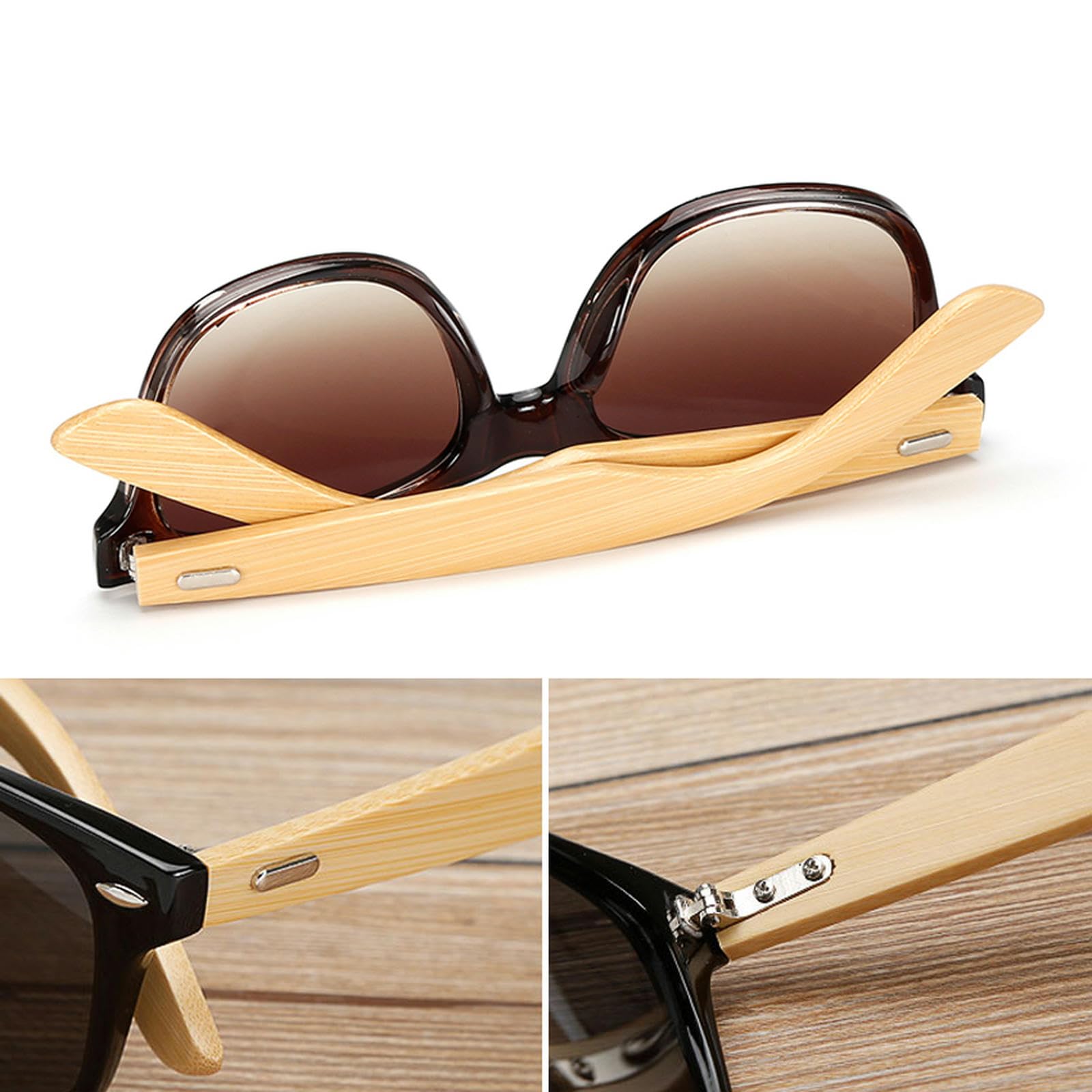 NOGRAX Occhiali Occhiali Da Sole Bamboo Braccio In Legno Vintage Occhiali Da Sole Per Uomini Occhiali Da Sole Retrò Occhiali