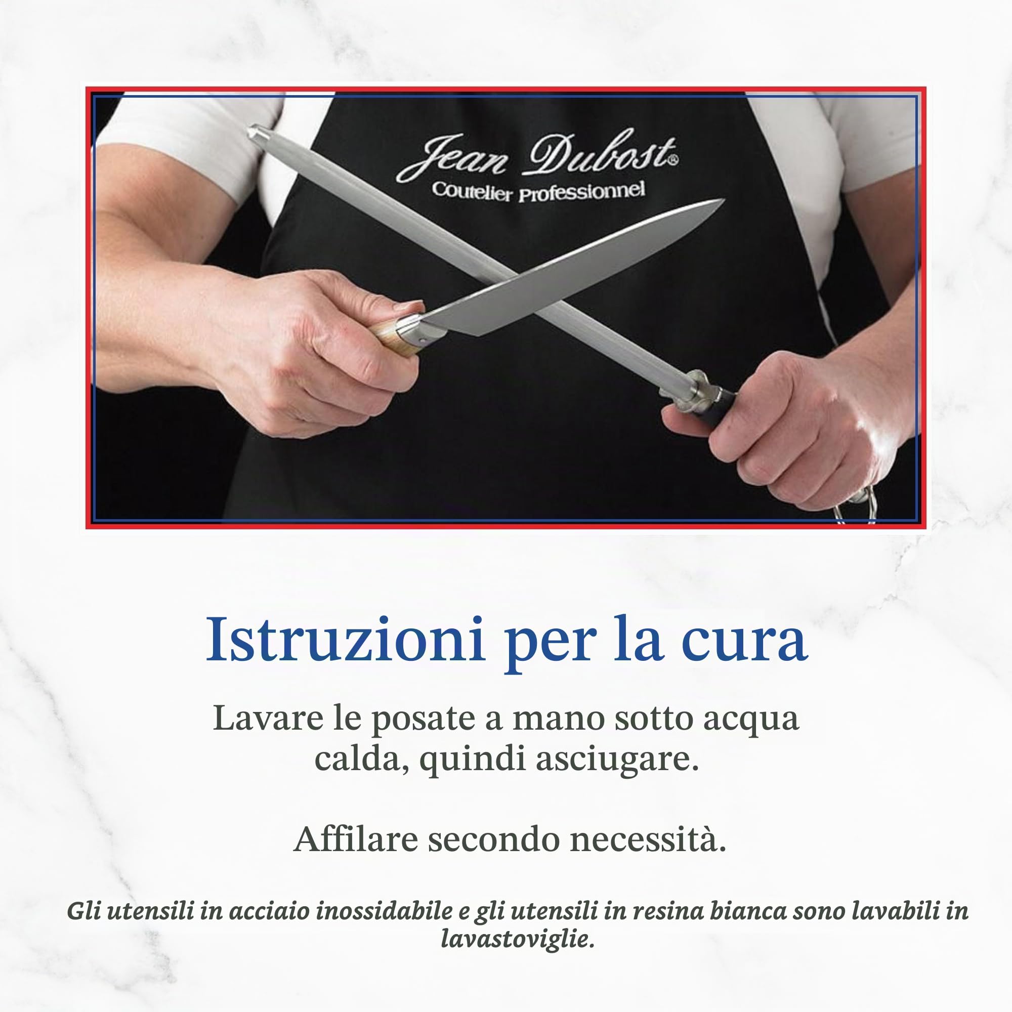 Laguiole Jean Dubost 97131, Set 6 coltelli da bistecca London Mix, colori assortiti