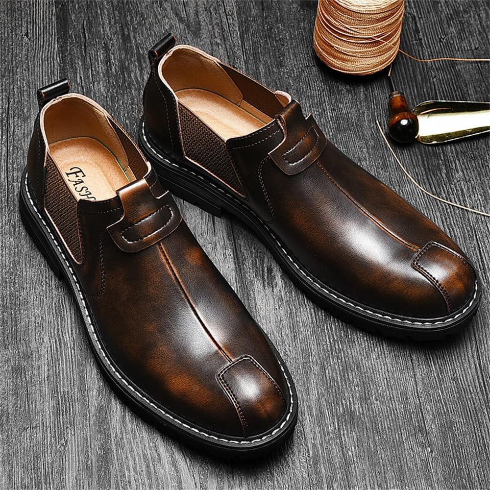 CHUUMEE Men's Casual Boots Fashion Motorcycle Combat Ankle Dress Boots