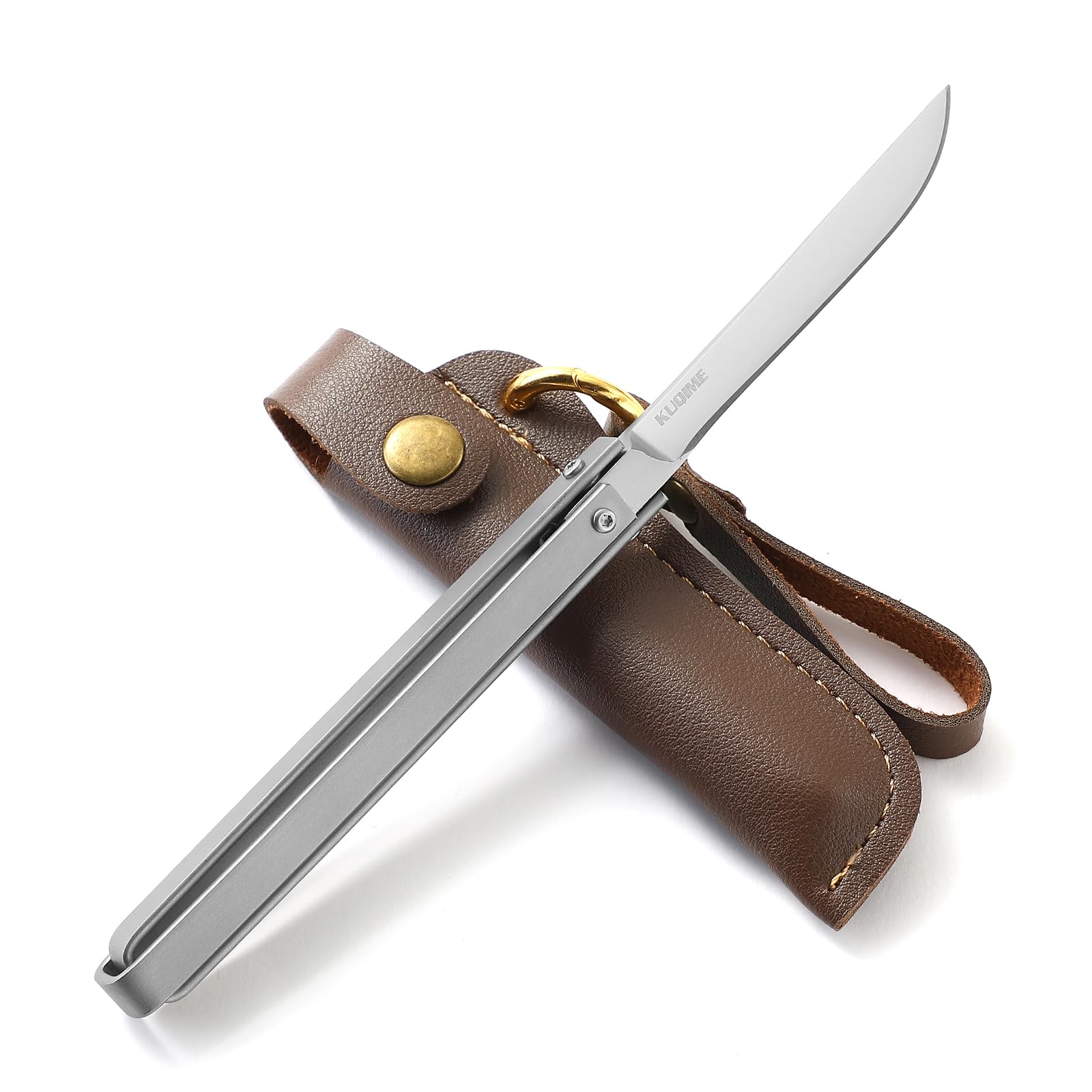 Pocket knife for men's, EDC folding knife,broken glass tail vertebrae function, camping folding knife, men's daily camping gentleman knife (grey)